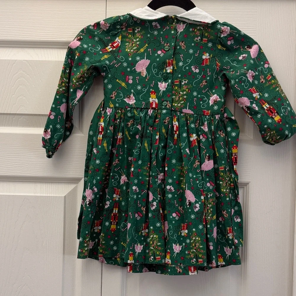 Green Holiday Kids Dress